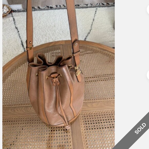 Dior Handbags - [SOLD] Vintage Christian Dior Brown Leather Bucket Bag